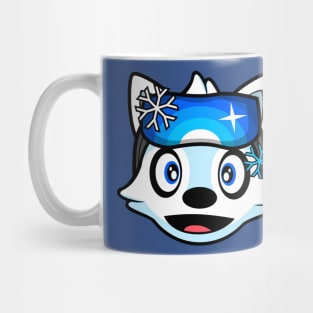 Excited Skier Alaskan Malamute Brook Mug